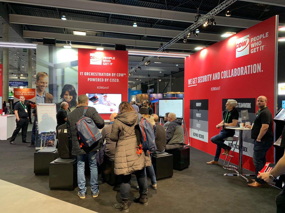 CDW_UK's tweet photo. It’s getting busy here at @CiscoLiveEurope. Find the @CDW_UK team on Stand 44 to be in with a chance of winning our daily raffle prize - today we are giving away a @GoPro! #cdwsocial #CLEUR #CiscoLive https://t.co/0HjRFuUH9o