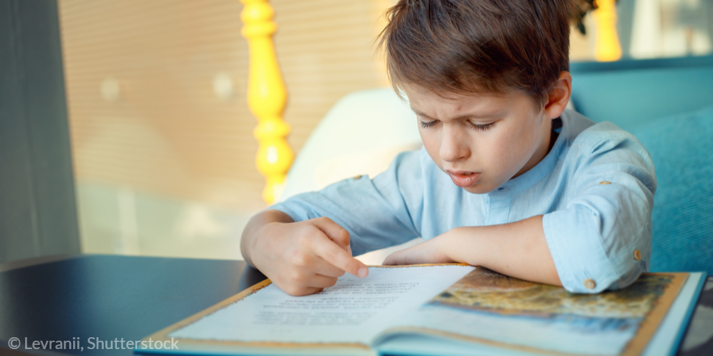 a child struggling to learn