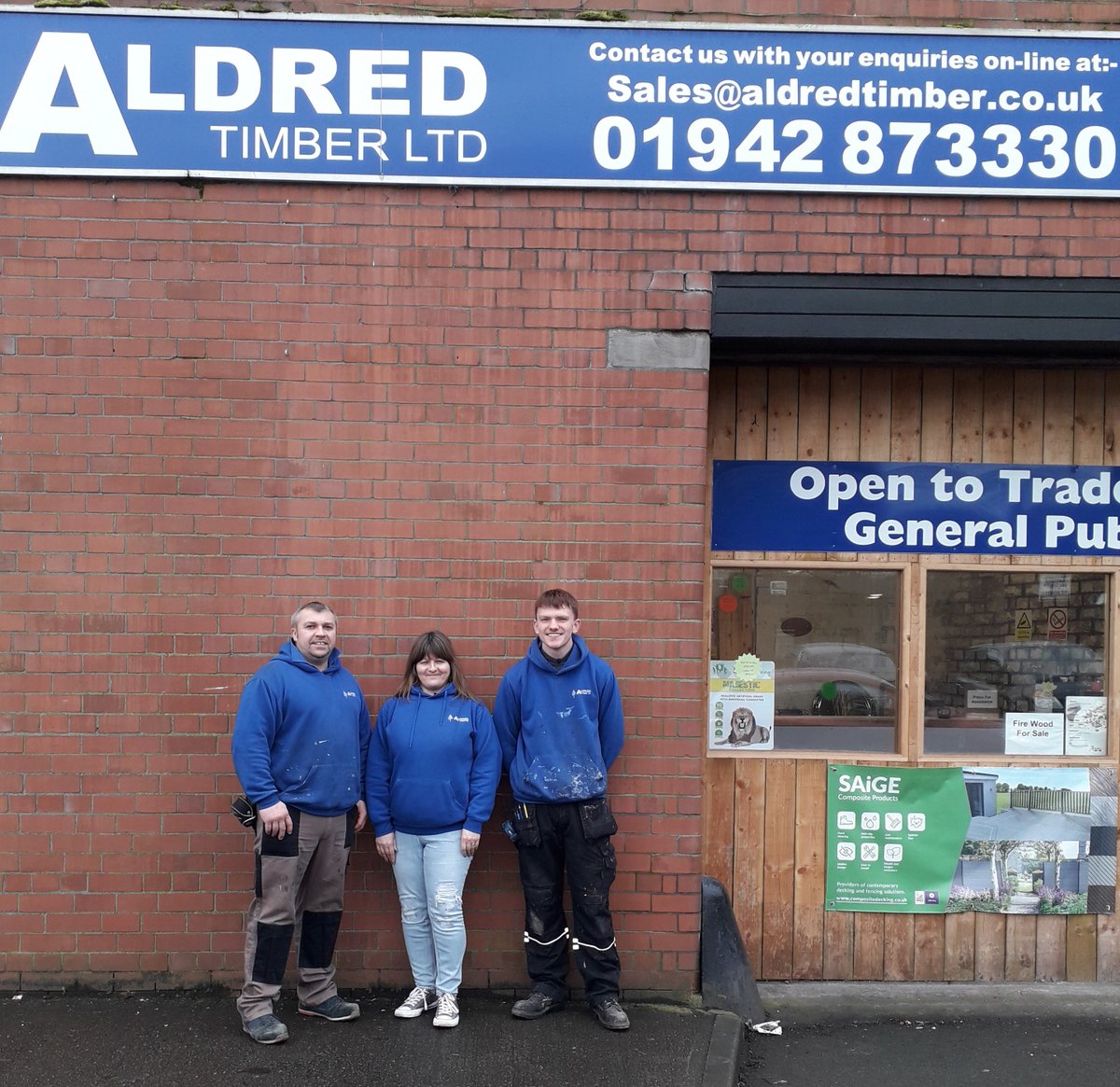 WiganB_Karen's tweet image. Catch up meeting this morning with Ian, Sam and Harry from @AldredTimber at their newly purchased site in Atherton.  We will be supporting them with apprenticeship support, networking opportunities and additional support from @growthcouk