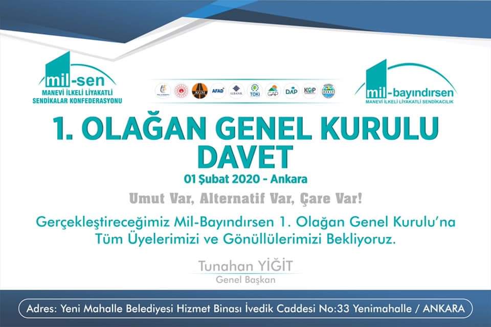 1.Olağan Genel Kurulumuza tüm üyelerimiz ve gönül dostlarımız davetlidir.
