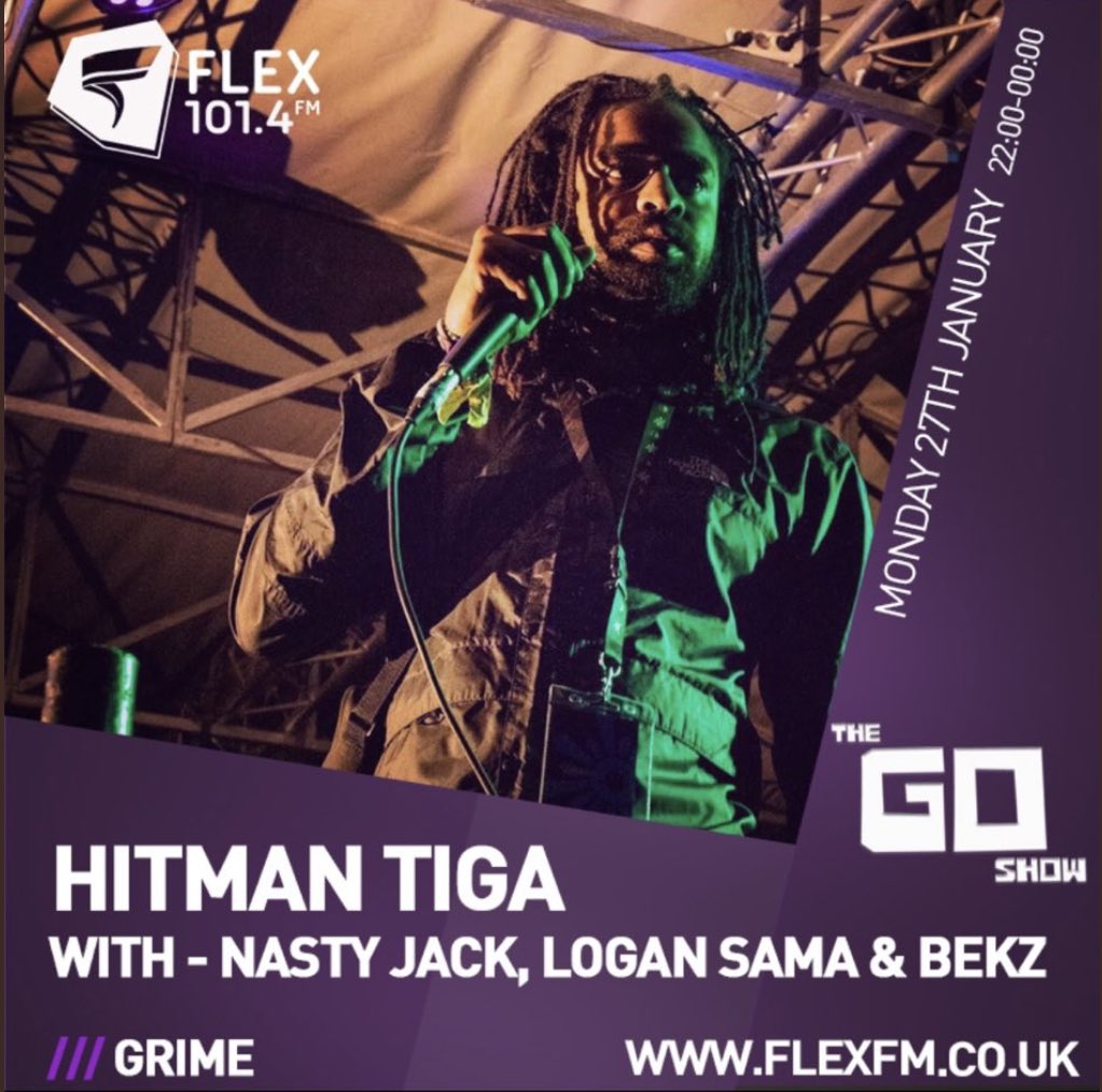 NastyjackPR's tweet image. It's that time of the month again....#TheGOShow on @FLEXFMUK 

This Month @tiatsim is stepping up while Logan is away, @NastyJack &amp;amp; @QueenBekz will be joined by @hitmantiga for #Chattings #Music and more. 

Make sure your 🔒 from 8pm-10pm

#Grime #Radio #Juncrow #NJ