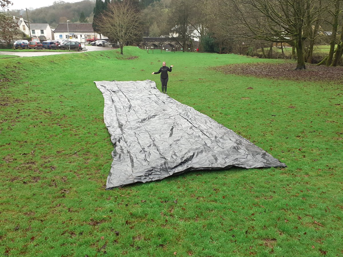 ExmoorRangers's tweet photo. Anyone lose a large (15metres X 3 metres) sheet of DPM/pond liner on the road out of dulverton above highercombe? We have it round the back of Exmoor house if you want to reclaim it! https://t.co/2V0usCpXHU
