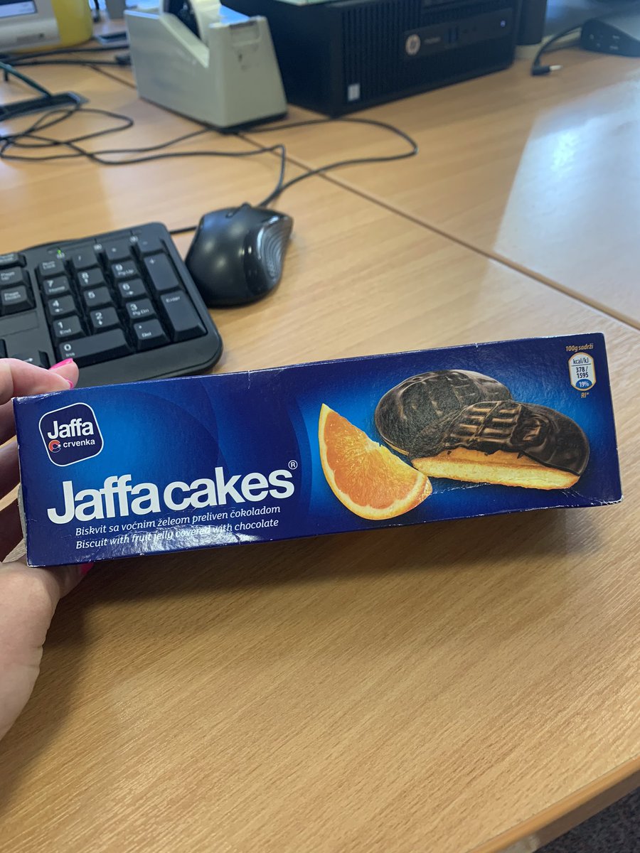 Monday’s ain’t so blue when you have a Jaffa cake, or two! Lovely treat (all the way from Serbia) from a young person I’ve been working with 🇷🇸 #UCASapplication