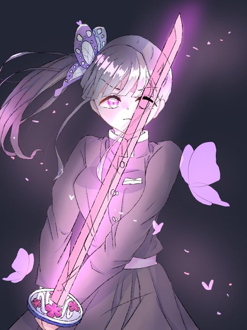 .NalさんがTwitterに投稿した栗花落カナヲ(鬼滅の刃)のイラスト。