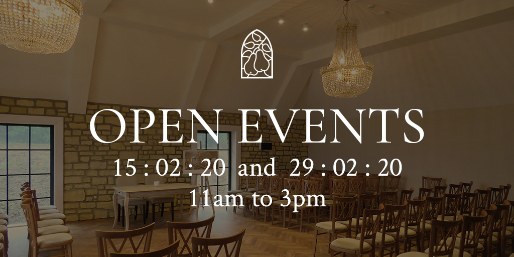 Join us for our upcoming February Open Events on Saturday 15th and 29th February from 11am - 3pm.
⁠
To register to attend, click bit.ly/2TSLPQX 🍐

#weddingvenue #transformation #thepeartree #weddingceremony