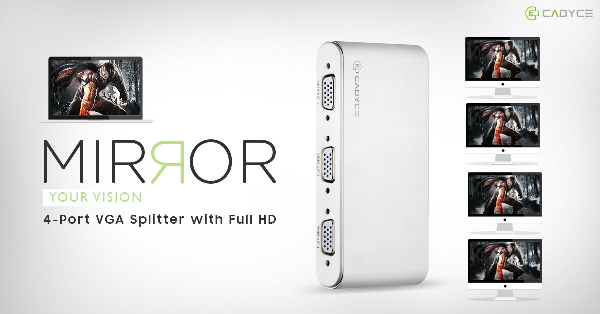 cadyceinc's tweet image. MIRROR YOUR VISION!!
4-PORT VGA SPLITTER WITH FULL HD
Visit: bit.ly/34BZXQJ
#HDMI #splitter #mirrorscreen