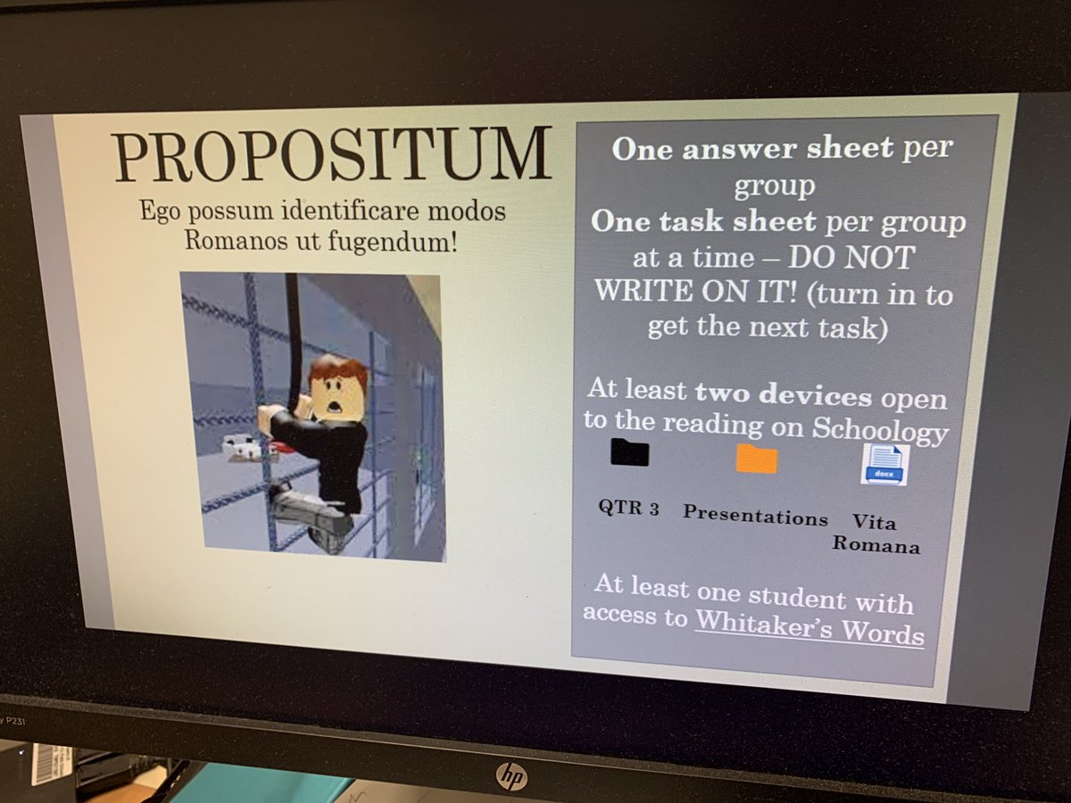 FioFerox's tweet photo. #latin escape room #interpretivereading activity in teams while we listen to “calming Minecraft music”. It’s a thing 🤷🏻♀️. #happymonday #latinteach @OWLteamBCPS @TeamRidgely @BarishSeth https://t.co/BHTfPDcAdH