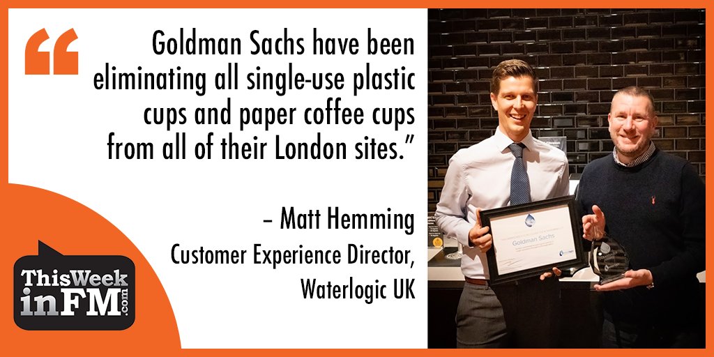 ThisWeekinFM's tweet photo. Waterlogic has launched The Oceansaver Accolade – and Goldman Sachs have been recognised for their commitment to removing single-use plastics throughout their organisation.

➡️Read more: https://t.co/fO2Ak6PFLh

#Sustainability #WasteReduction #SingleUsePlastics #PlasticPollution https://t.co/3Kkubv24Ds
