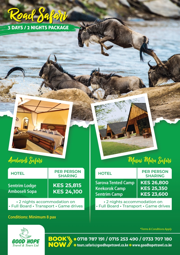 GoodHope_Travel's tweet photo. 💥#TembeaKenya #ValentinesInTheBush🦓🐘🦏 Experience Maasai Mara with us this #Valentines💑💝#TreatYourSpouse 3Days Bush Safari package from KSH.23,600 pps Inclusive of accommodation,Transport&game drives. Call 0718787191 for bookings #Magicalkenya #MondayMotivation #valentines https://t.co/3wqgyBoNyL