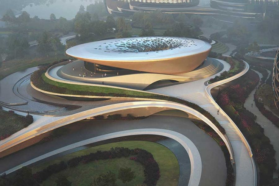 BIMMonde's tweet photo. L’agence d’#architecture @ZHA_News est sur le point d’achever le centre d'exposition et de conférence Start-Up, à Chengdu en Chine.👌💥
https://t.co/mb13HqKqXc https://t.co/ZwMqjnUq4L
