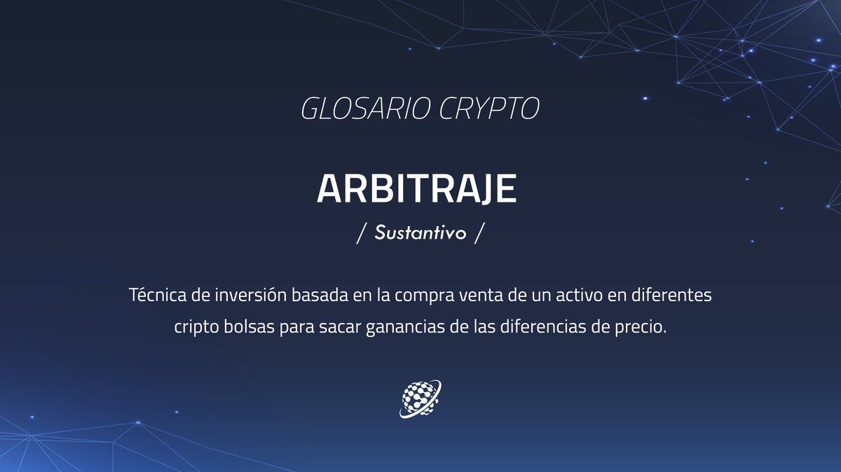 MundoRealInver1's tweet photo. ¿Sabes qué es el arbitraje en el mundo de las criptomonedas?

#criptoglosario #glosario #crypto #thestonecoin #arbitraje #arbitrage #cryptoarbitrage #criptoarbitraje #criptomoneda #blockchain #criptocurrency #finance #finanzas #crypto #cryptomarket https://t.co/VzbzlLBHkB