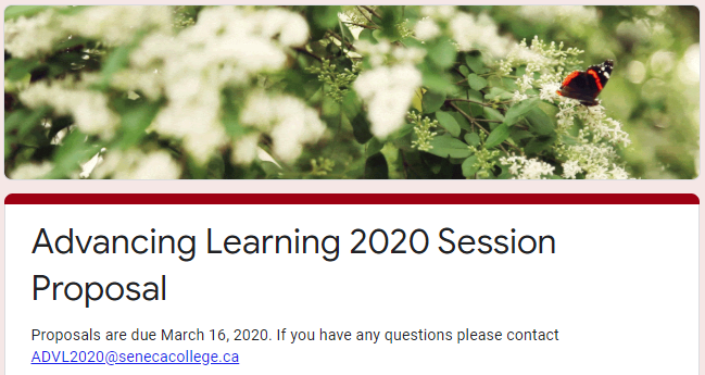 Call for Proposals is open! Visit advancinglearning.ca for more info. We want sessions that align with our theme – sessions that explore, experiment, &amp; foster creativity to deepen &amp; enhance learning; interactive &amp; hands-on sessions. #advlearn2020 <a href="/edtechontario/">EdTechOntario</a> <a href="/Seneca_TandL/">Seneca's Teaching & Learning Centre</a>