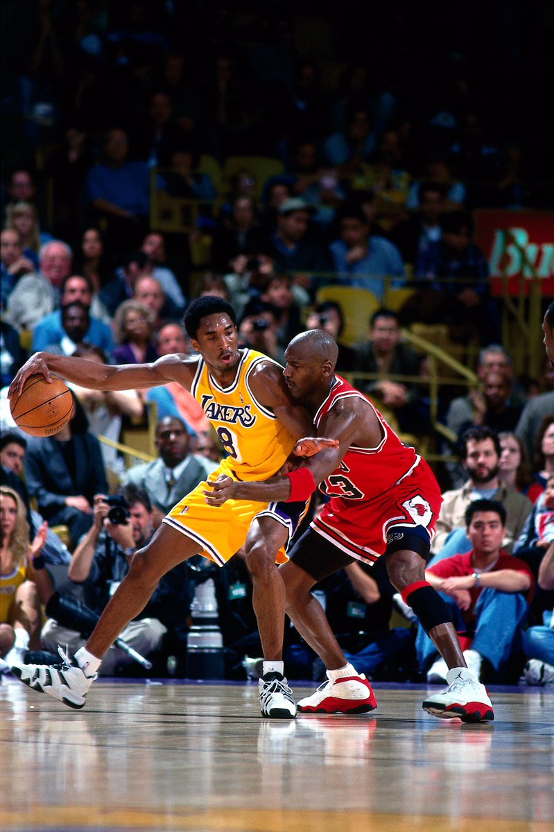 ScottiePippen's tweet photo. I remember when Kobe first got into the league. I told MJ during a workout, "This kid plays like you, talks like you, walks like you, he even sticks his tongue out like you. He's going to be special." https://t.co/E5aVR21s71