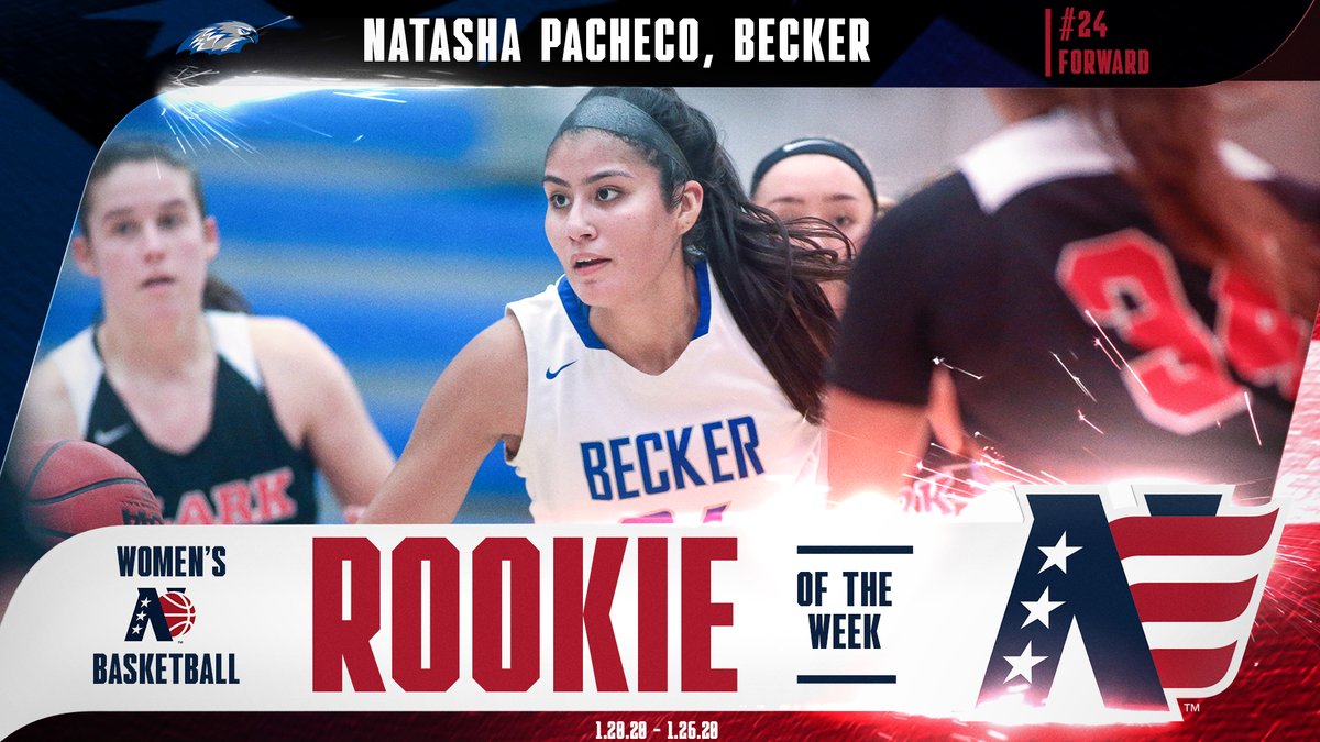 𝗡𝗘𝗖𝗖 𝗥𝗢𝗢𝗞𝗜𝗘 𝗢𝗙 𝗧𝗛𝗘 𝗪𝗘𝗘𝗞

👉Natasha Pacheco,
@BeckerAthletics
  
🗒️ Pacheco averaged 6.7 points, 13.0 rebounds and 5.0 assists!

Congrats! 👏

MORE ➡️ bit.ly/2Rx4qAD

#WeAreTheNECC // #BeTheSpark