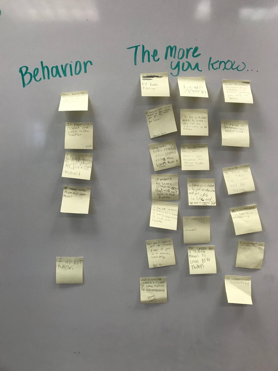 MsBelisle4's tweet photo. #nbushift what does learning mean to you? ⁦#studentcentered #studentcenteredlearning ⁩ #chamberlain #csdnb https://t.co/zY8kDJengM