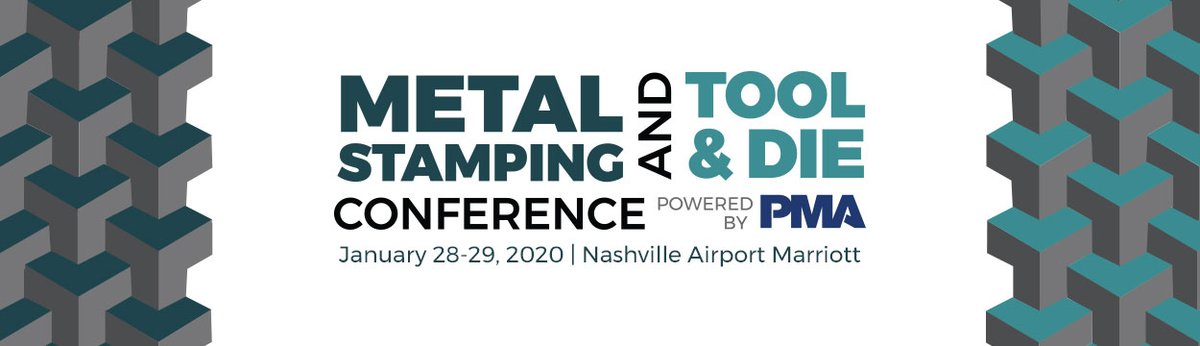 PMATalk's tweet photo. We're thrilled to kick off the Metal Stamping Tool &amp; Die Conference in #Nashville, TN, tomorrow! Will we see you there? Join us and @MetalForming for keynote presentation, educational sessions, exhibits, and networking. Find out more here: https://t.co/wTJc2Vs7ra https://t.co/K3uFAF5DmJ
