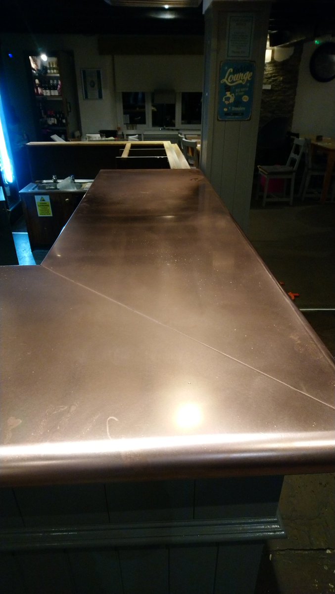 AngelBarGrill's tweet photo. Our new copper counter being installed tonight on the lounge #refurbishment https://t.co/3DoRxRpQ5p