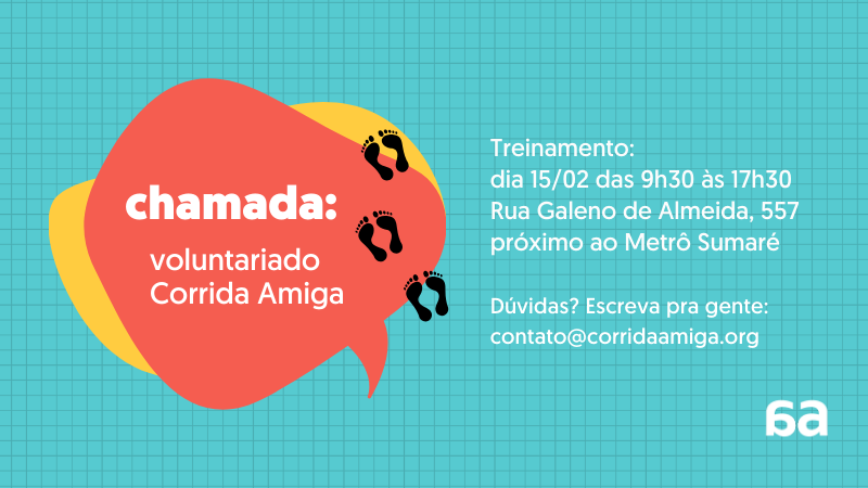 corridaamiga's tweet photo. Estamos com inscrições abertas para o 1º TREINAMENTO VOLUNTÁRIO de 2020! Todas as atividades são focadas para educar, inspirar e levar a pauta do transporte a pé. Dia 15 de Fevereiro das 9h30 às 17h30 no espaço do @CantoCidadao. Inscrições: https://t.co/hIhGX5wiBS
 #transporteapé https://t.co/na5wO8siBj