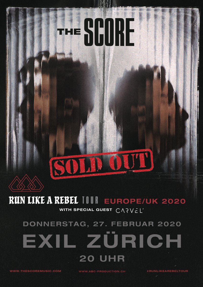 thescoremusic's tweet photo. Zurich. We're officially SOLD OUT #RunLikeARebelTour🤘 https://t.co/N0mWJg8O9O