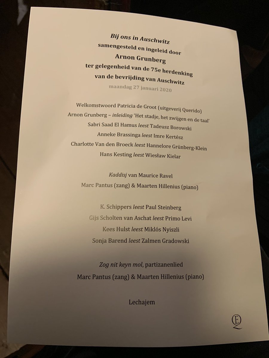 OscarvanG's tweet photo. Volle bak en indrukwekkende line-up bij de presentatie van “Bij ons in Auschwitz” samengesteld door @arnonyy en uitgegeven door @Querido_nl, in de Singelkerk in Amsterdam. https://t.co/Van1yzhvqc