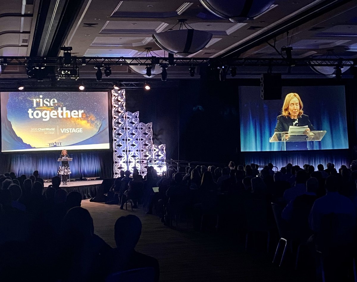VistageC's tweet photo. Doris Kearns Goodwin, presidential historian and Pulitzer Prize-winning keynote speaker, kicks off ChairWorld 2020! #chairworld #chairworld2020 https://t.co/8zYEcTG3m3