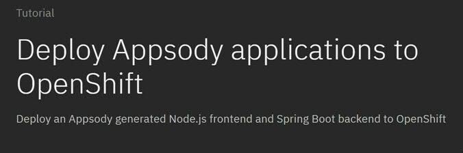KabaneroIO's tweet photo. This #tutorial explores how to deploy an #Appsody-generated #Nodejs #frontend and #SpringBoot #backend to #OpenShift. 👍
@KabaneroIO @appsodydev @nodejs @openshift @springboot #CloudNative #Microservices #javascript
https://t.co/CQZJQZ67rt https://t.co/cMd2UCMnm0