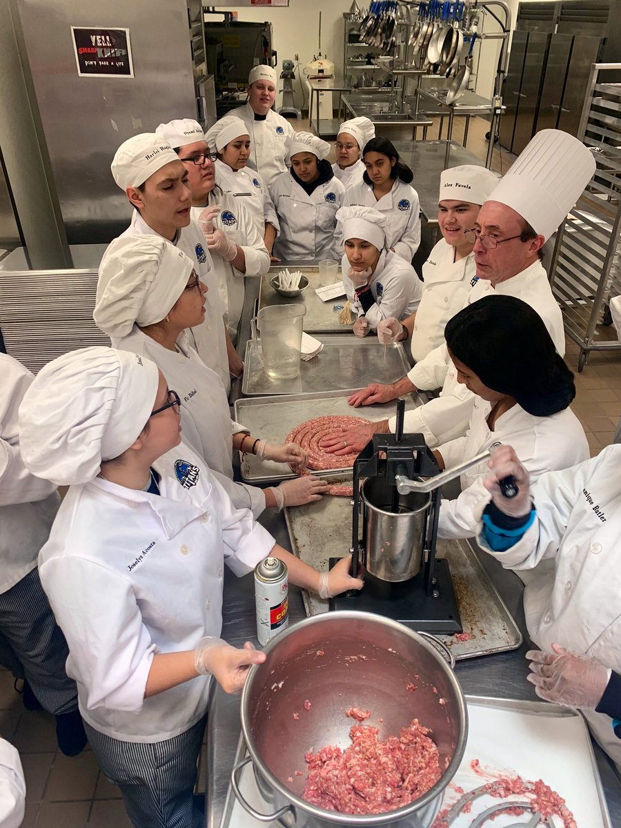 Chef <a href="/PaulZdanis/">Paul Zdanis</a> showing his class the fine art of making Italian Sauasge from scratch.