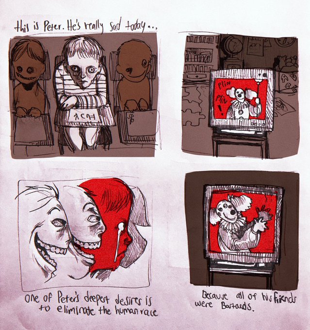 cw: depression,Suicide 
.
.
Peter's joy??
#comic 