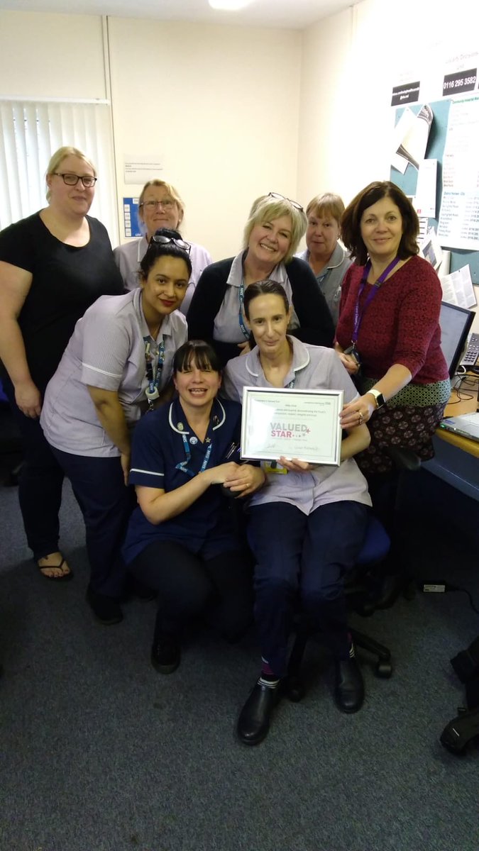 The lovely Abby who works with the ICSPC team receiving her well deserved valued star award at last. 
<a href="/LPTnhs/">Leicestershire Partnership NHS Trust</a>