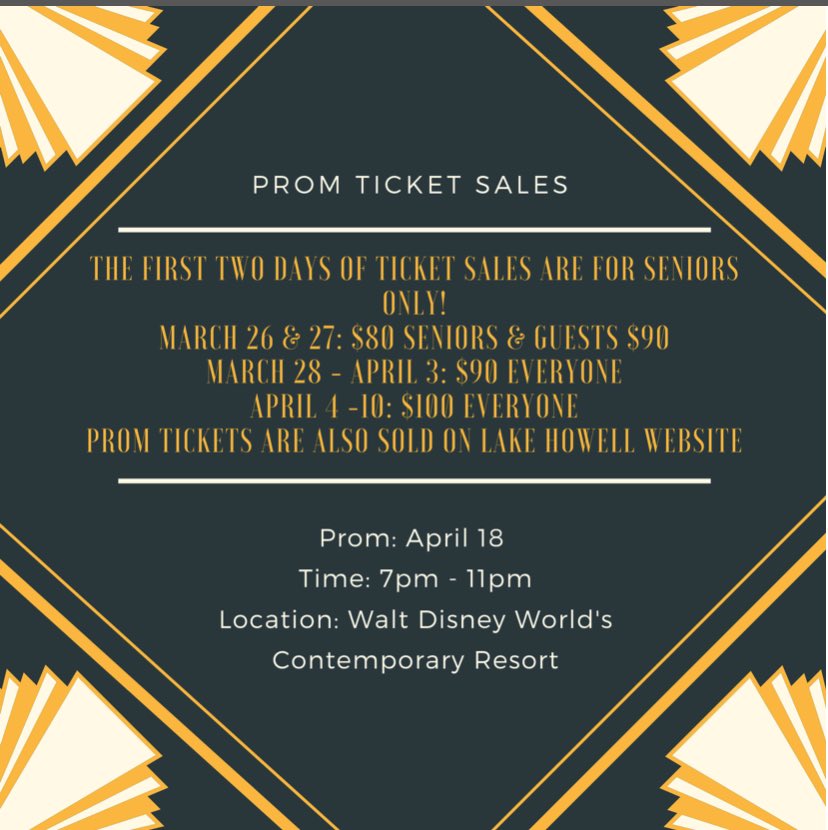 82 days till prom!!! We hope to see you there.
