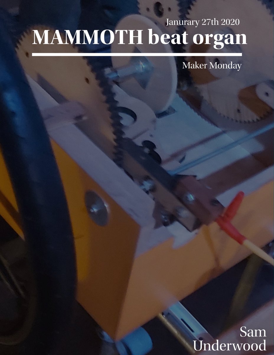 Loving the tiny part of the mammoth beat organ with Sam Underwood at #makermonday