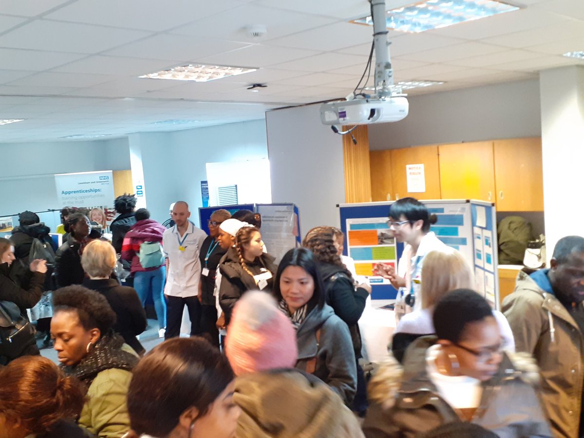 LGT_NAs's tweet photo. What a busy day at the Apprentice Nursing Associate open day, with the #ANAs displaying their posters and talking to so many people about their role and how to become an ANA. So much interest in this fantastic role.
#apprenticenursingassociates 
@LGT_NAs @LG_NHS https://t.co/RVzOuhaSQK