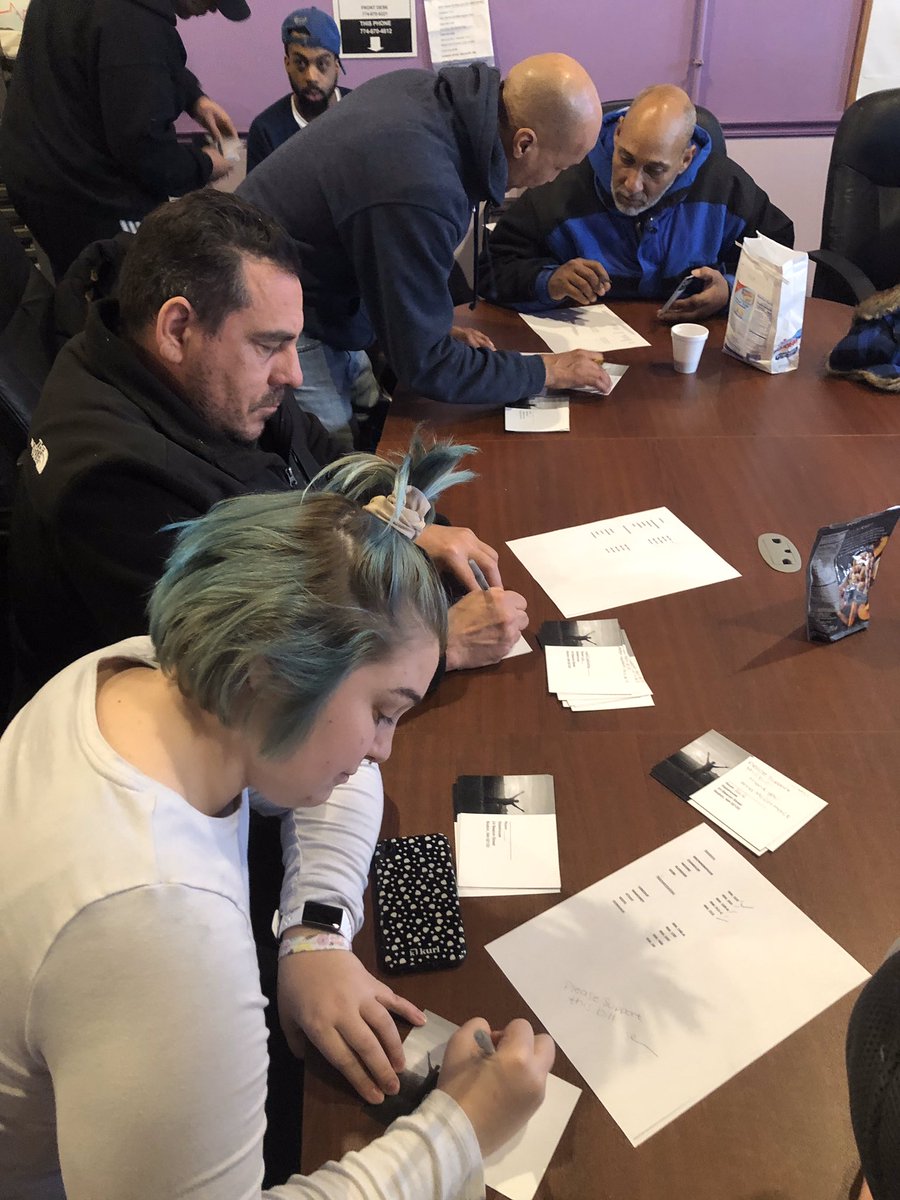 DismasHouse's tweet photo. Postcard party to write legislators on behalf of expanded access to reentry services and issue ID for reentering inmates so they can access services, drivers licenses and more. https://t.co/dk72zfe1pG