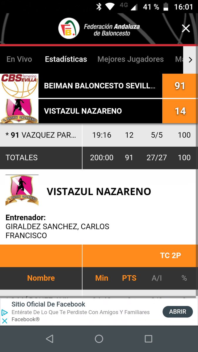Lamentable bajo mi punto de vista el comportamiento este pasado sábado del entrenador del equipo Senior Fem <a href="/cbnazareno/">Club Basket Nazareno</a> 

Se ríe a carcajadas de jugadora de equipo contrario (jugadora junior) que tras robar un balón a medio campo falla la entrada a canasta.
#lamentable