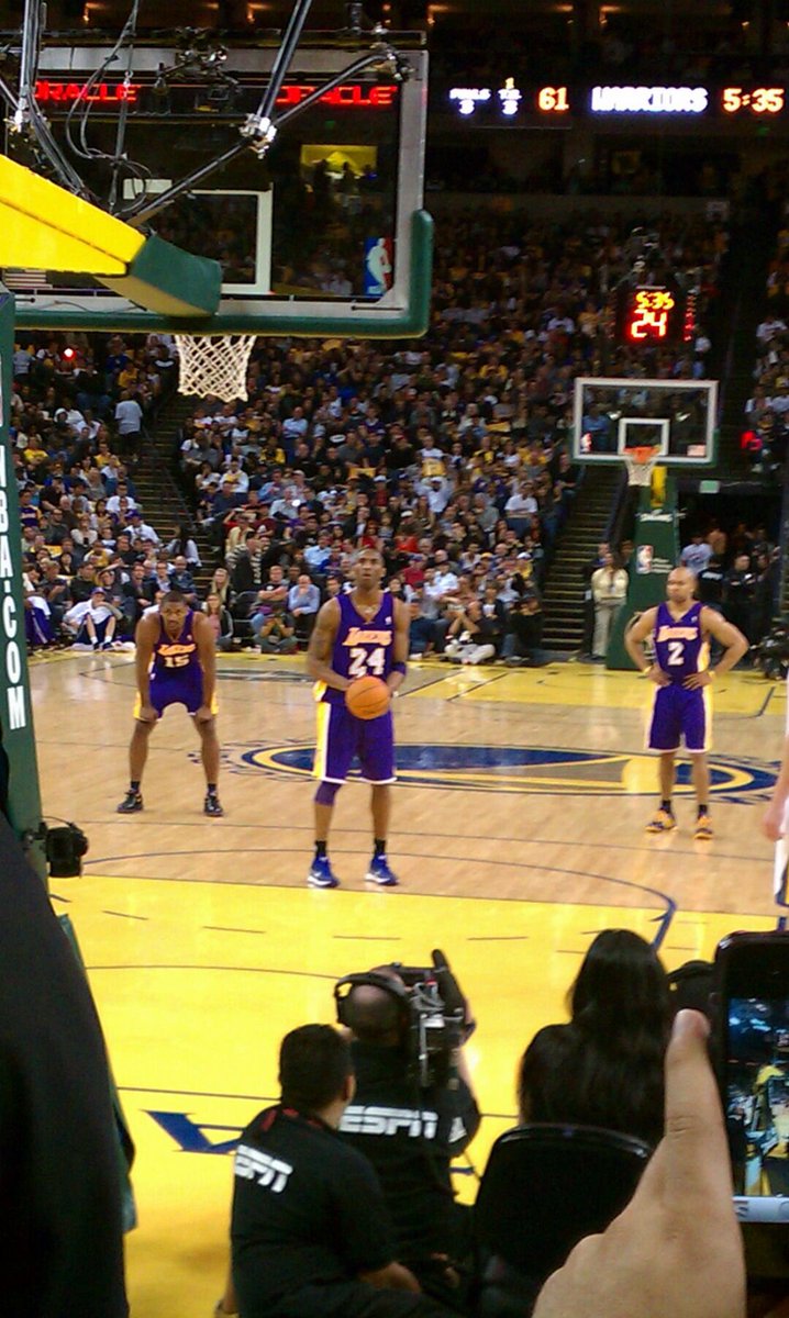 My first time watching  Kobe play at Oracle. Thx for the memories. R.I.B Rest in Basketball Heaven