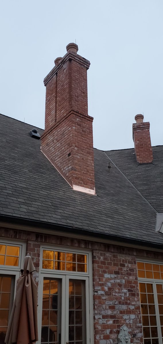 Check out this AMAZING copper detail #attentiontodetail #copperflashing #copperdetail #constructors911 #stl #roofinglife #copper #chimneyrepairs #roofingcontractor