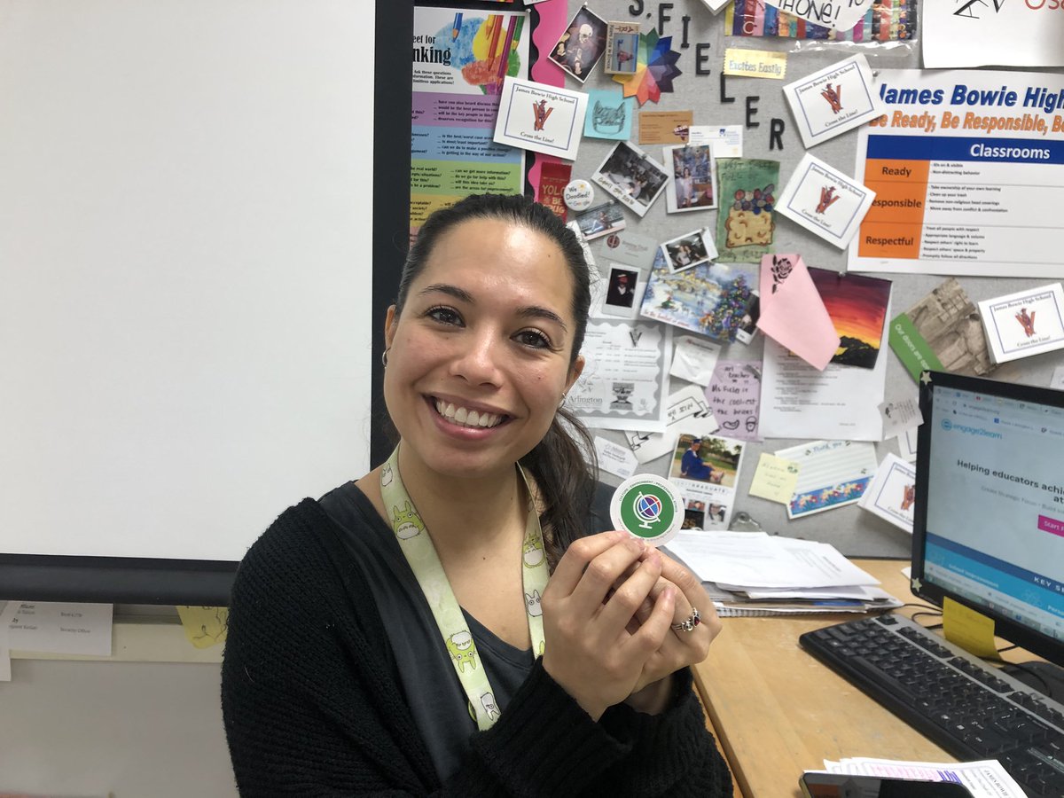 KV_AISDPL's tweet photo. Congratulations to Bowie HS Art teacher, Ms. Fieler for earning her best practice badge in Culture, Environment and Professional Ethics! Ms. Fieler, thank you for all you do! 🙌🏻🎉🥇 @JamesBowieHS @renylizardo #activelearningcycle https://t.co/9KIgZTczbC