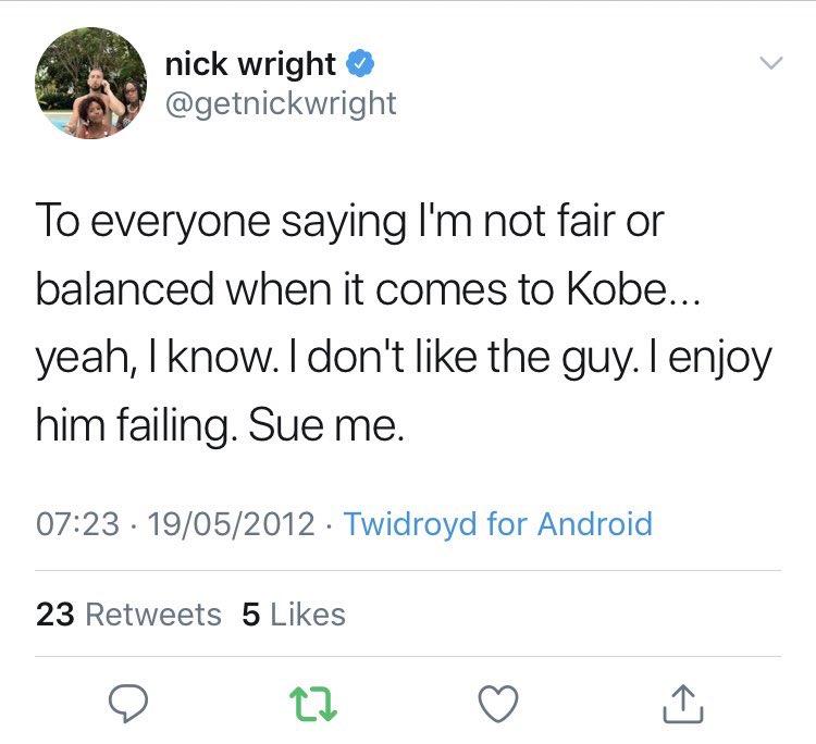 Nick Wright Twitter Nick Wright Twitter