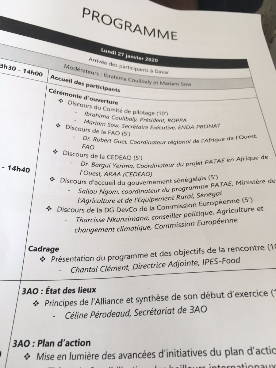 MalickFall5's tweet photo. 3 jrs d’échange, de réseautage, d’apprentissage sur la transition Agro écologique en Afrique de l’Ouest avec #3AO @IPESfood @PronatEnda @CORAFNews @roppainfo @Afsafrica @Cirad https://t.co/GvBPVGPia4