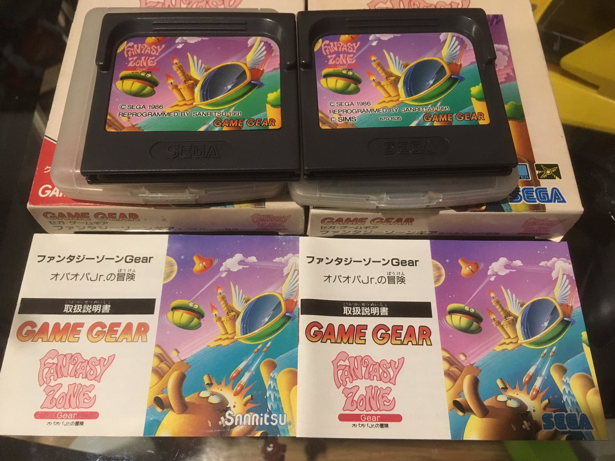 Aki Auf Twitter 最近ゲームギア買い漁っていて 今日色々遊んでて気が付いたけど ファンタジーゾーンが通常版と名作コレクションで箱 説明書 カートリッジの印刷が微妙に違うんだな Romの内容は同じみたいだが 他の名作コレクションも違うのかな T
