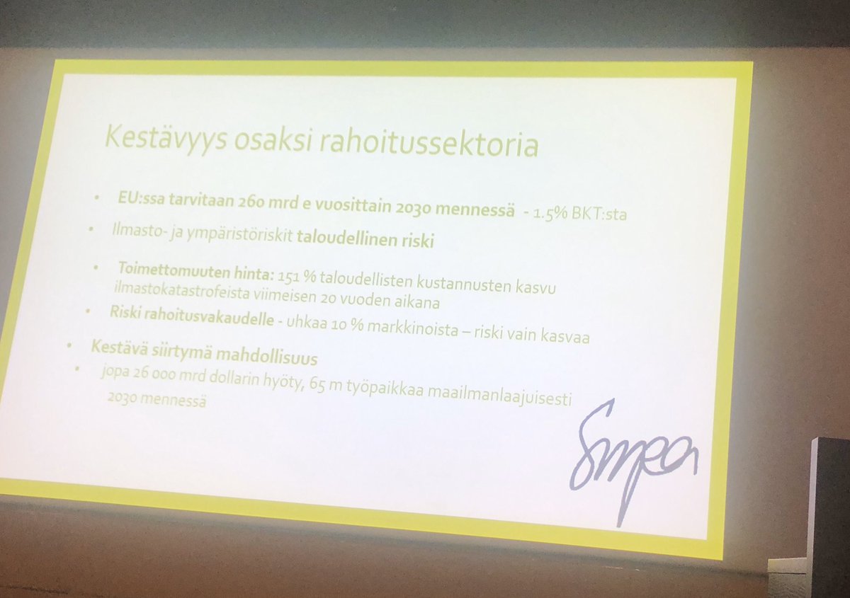 Ilmasto-ja ympäritöriskit ovat taloudellisia riskejä. Piste. <a href="/spietikainen/">Sirpa Pietikäinen🇫🇮🇪🇺</a> <a href="/EloTyoelake/">Työeläkeyhtiö Elo</a> ilmastoseminaarissa