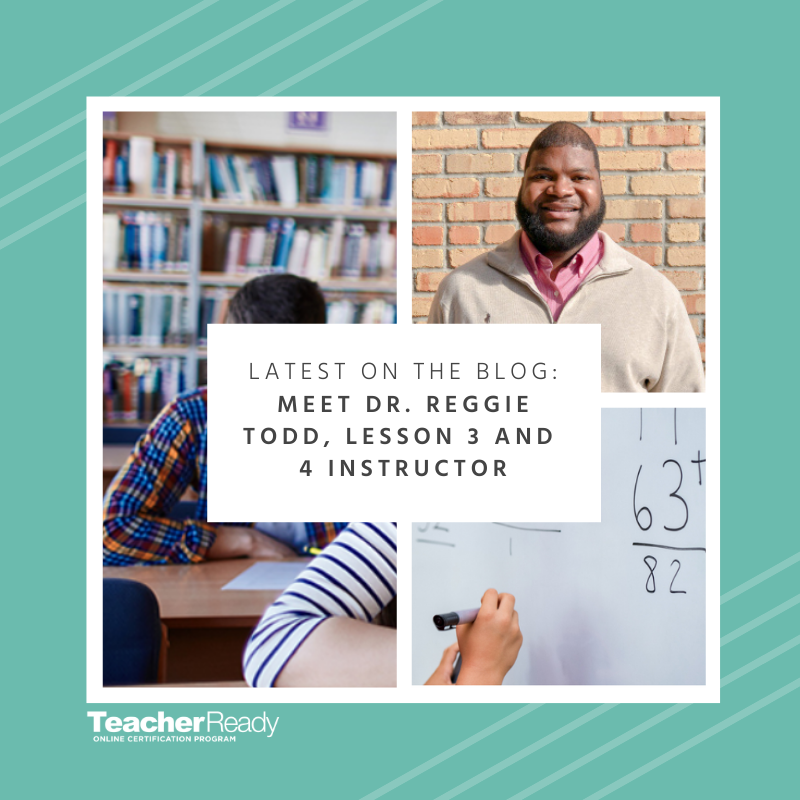 BeTeacherReady's tweet photo. Dr. Reggie Todd joined the #TeacherReady team in 2016 and is currently the instructor for Lesson 3, Lesson 4 and the Benchmark Assessment. Learn more about Dr. Todd, his passion for education and his career path on our latest blog: https://t.co/DtOk8LpZ9u  #beteacherready https://t.co/zE1Ivw1omz