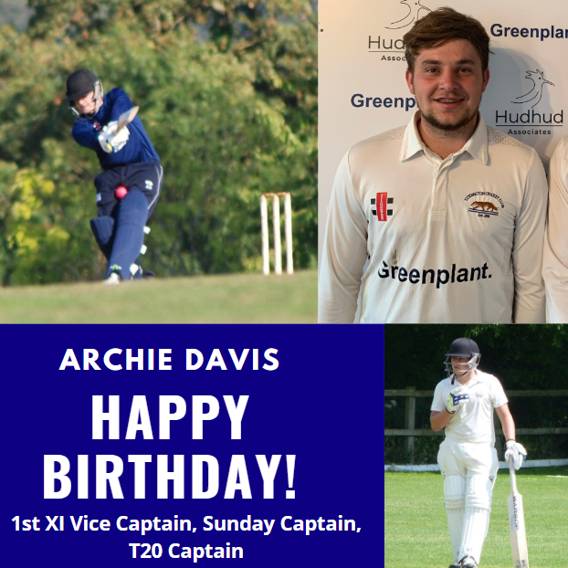 TiddingtonCC's tweet photo. Happy Birthday to new 1st XI Vice Captain 
@Archie_davis1 who turns 19 today! Celebrate well but don't have too many Mars bars as it's not long till preseason! Have a great day from all at TCC. https://t.co/CDY1iUOlCL