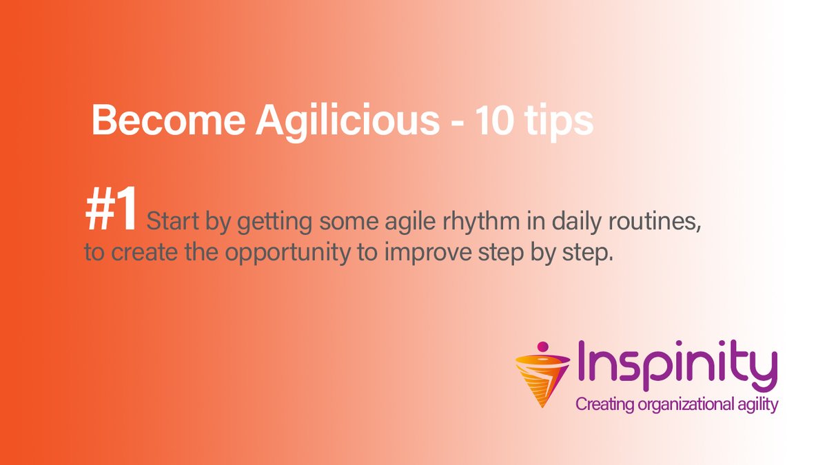 AgileChallenger's tweet photo. It is time to get some things straight about #Agile. Think big, start small! For the first tip I’d like to quote my colleague @Sparkling_Agile. :-) » https://t.co/coT6wGnNO0
#TimeToTurn #AgileTransformation #Inspinity #agile #SparklingWorkplaces https://t.co/LwOLelwCAb
