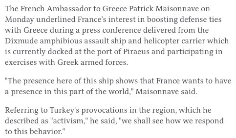 French ambassador slams Ankara's 'bogus deal' with Tripoli gov't  http://www.ekathimerini.com/248882/article/ekathimerini/news/french-ambassador-slams-ankaras-bogus-deal-with-tripoli-govt  #France  #Greece  #Cyprus  #Turkey  #Libya  #Sarraj  #GNA  #EEZ  #EEZs  #UN