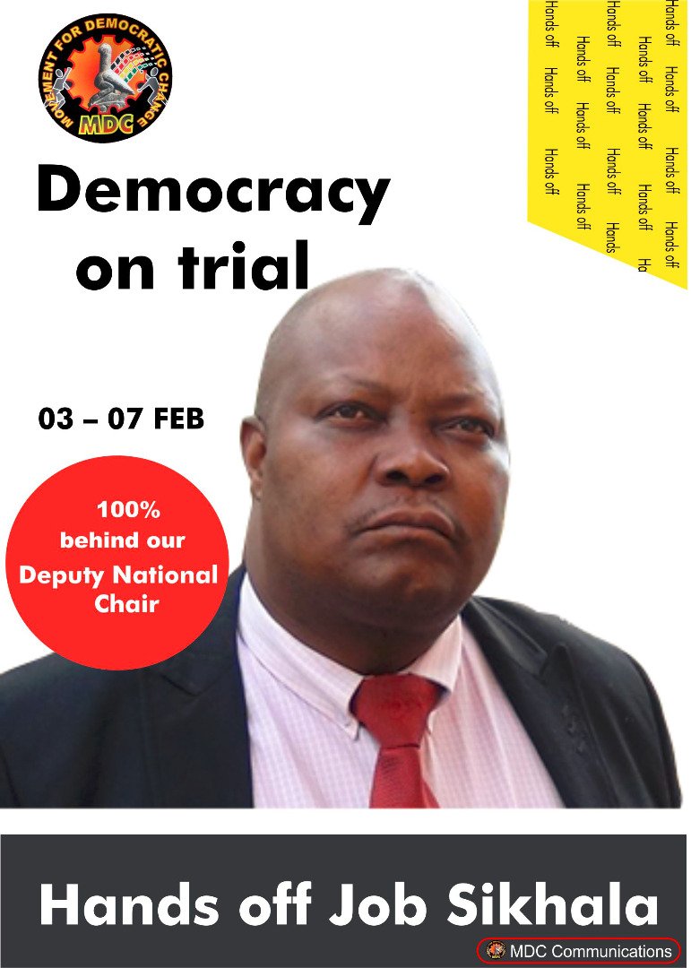 CCCZimbabwe's tweet image. #DemocracyOnTrial. Hands off the people&apos;s leadership

#FreeZimbabweCampaign

@nelsonchamisa 
@ZLHRLawyers 
@Welshman_Ncube 
@luke_tambo 
@molokele 
@BitiTendai 
@DavidColtart