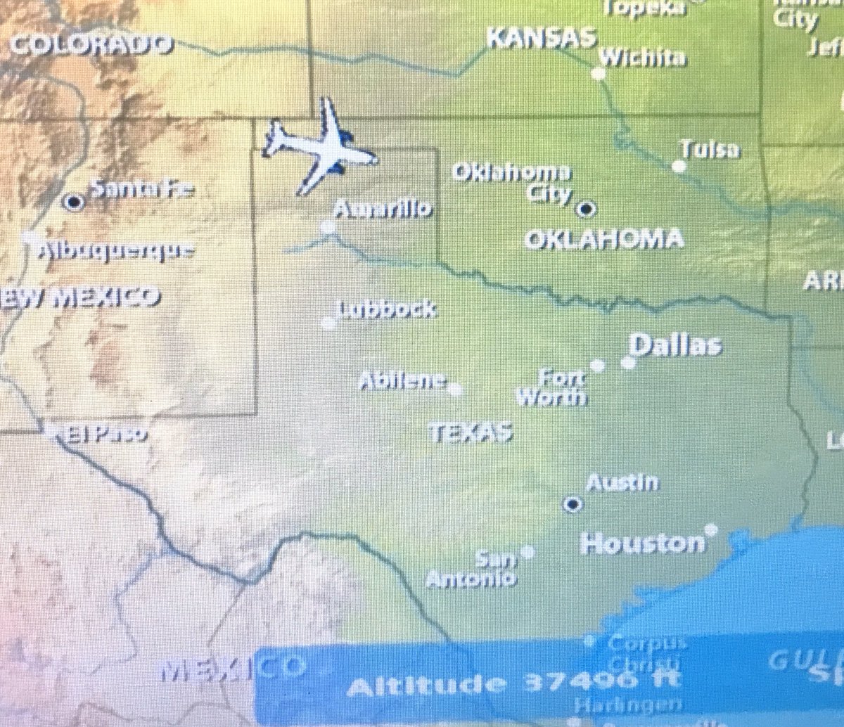 Highlight of the trip thus far. Back in (over)Texas for a few minutes.