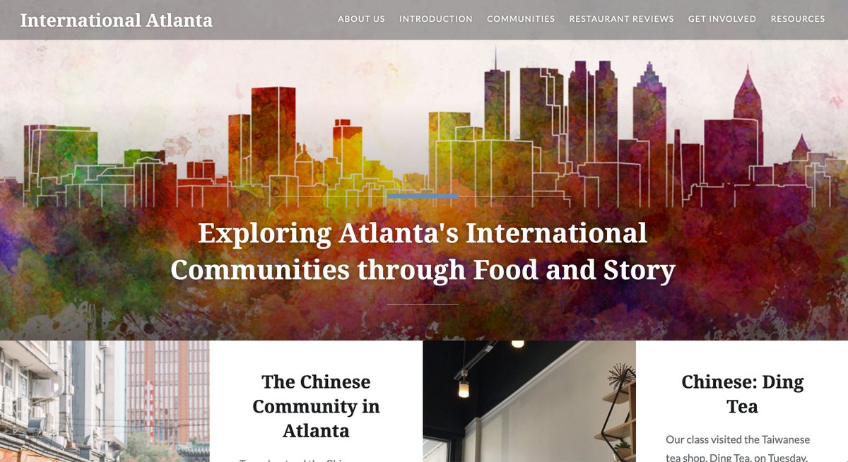 nathanvigil's tweet photo. @marianliou We just taught a 3-wk class about Atlanta's international communities that was inspired in part by your work with @welovebuhi. If u have a chance, check out our website https://t.co/E4uYf89A5k where students did restaurant reviews, interviews, and community profiles. https://t.co/fVAQwFW7oI