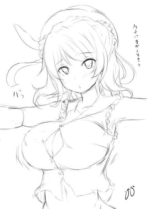 風邪ひいてるかもしれなけどラフだけは描くんじゃけェ… 