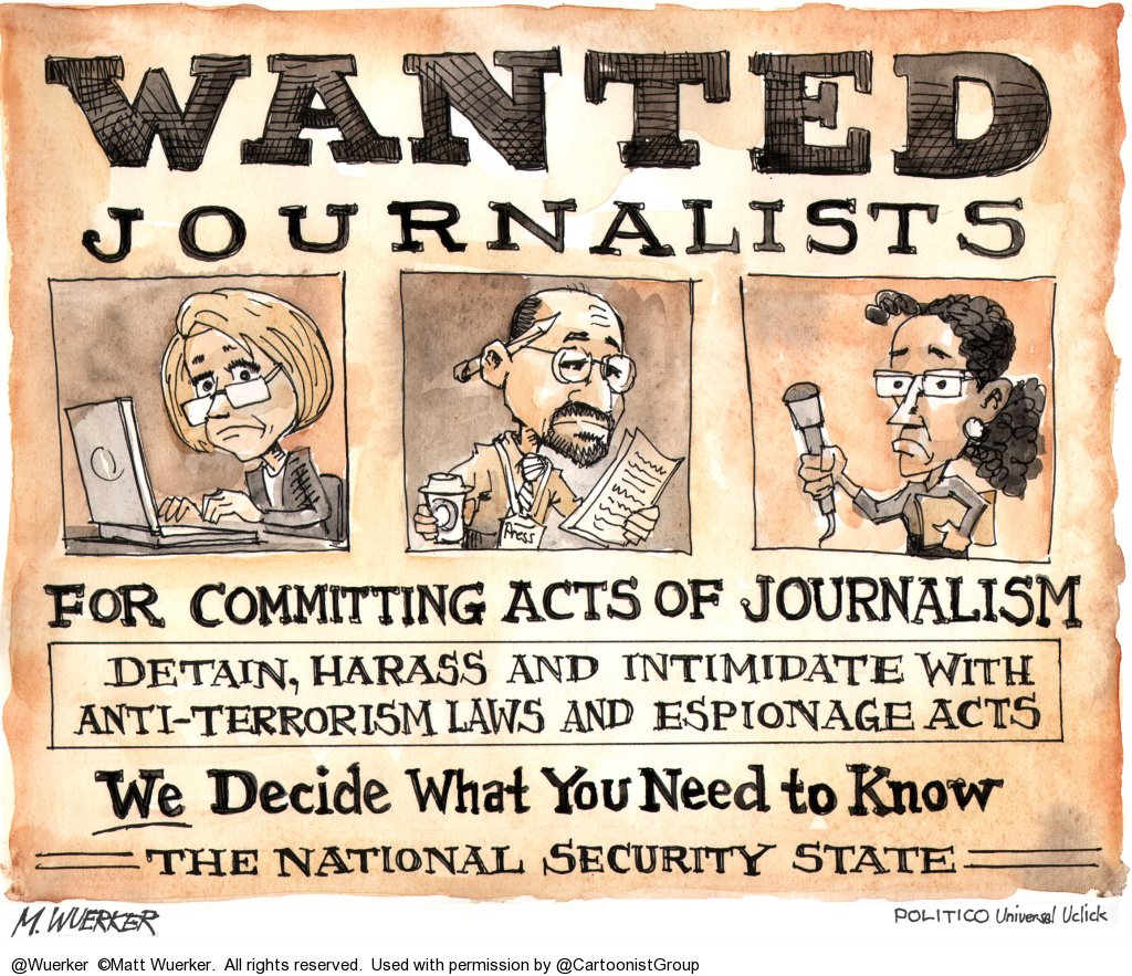 FreeSpeechToons's tweet photo. Despite e-mails showing @NPRKelly cleared interview topics with staff of @SecPompeo, #MikePompeo attempts to intimidate journalist.
Cartoon by @wuerker - from the archive.
#MaryLouiseKelly #TruthDecay #1stAmendment #FreedomofSpeech #Freedomofthe Press #TruthMatters https://t.co/Huuv2cGjiq